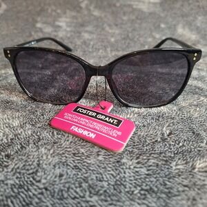 Foster Grant Fashion Sunglasses M12 Black FREE‎ CASE